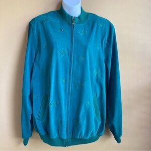 Alfred Dunner Vintage Bomber Jacket Size 16